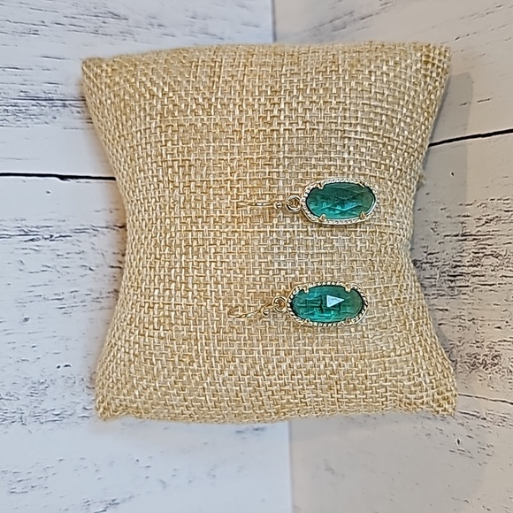 Kendra Scott Lee Jade Green illusion Earrings - Picture 1 of 2